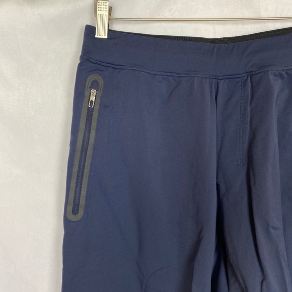 Lululemon Male Navy Shorts Zipper Pockets Medium - Picture 2 of 5